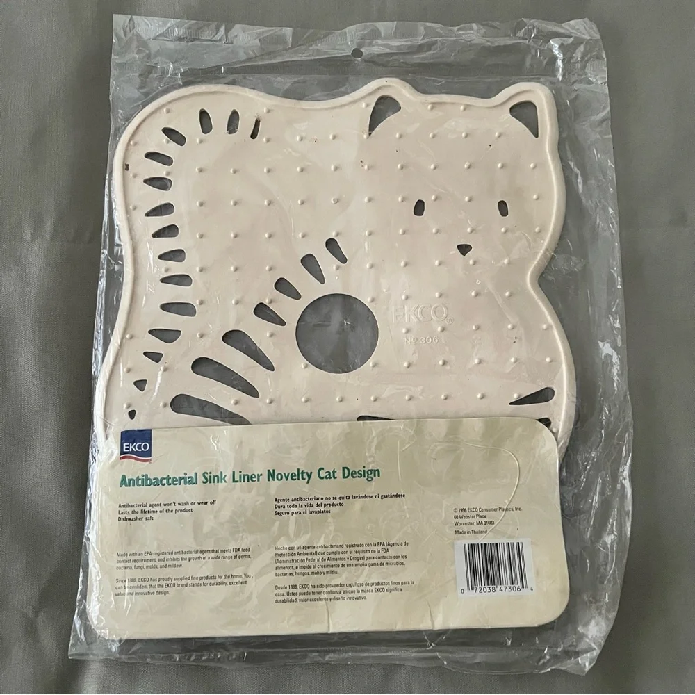 EKCO CAT Design Vintage 1996 Antibacterial Sink Liner Mat